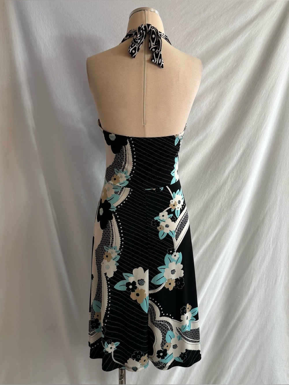 Vintage Y2K Floral Halter Dress - Picture 4 of 4